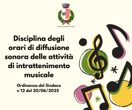 Disciplina degli orari delle attività di intrattenimento musicale Disciplina degli orari delle attività di intrattenimento musicale