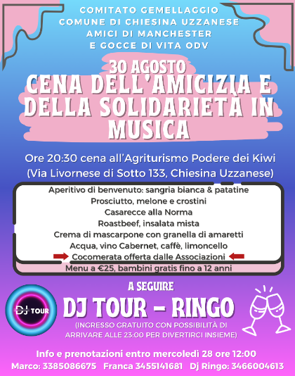 Cena dell'Amicizia e della Solidarietà in Musica