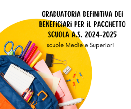 Graduatoria Beneficiari Pacchetto Scuola a.s. 2024-2025