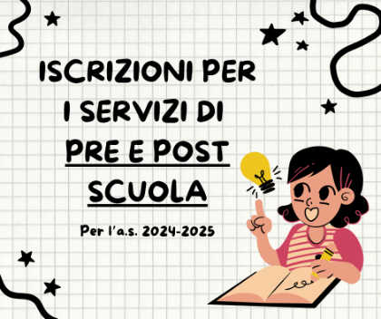 Domanda di iscrizione ai Servizi di Pre e Post Scuola per l'a.s. 2024-2025