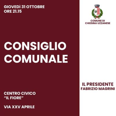 Consiglio Comunale 31 Ottobre