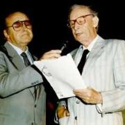 1989 - Mario Luzi, primo premio, con Luciano Luisi